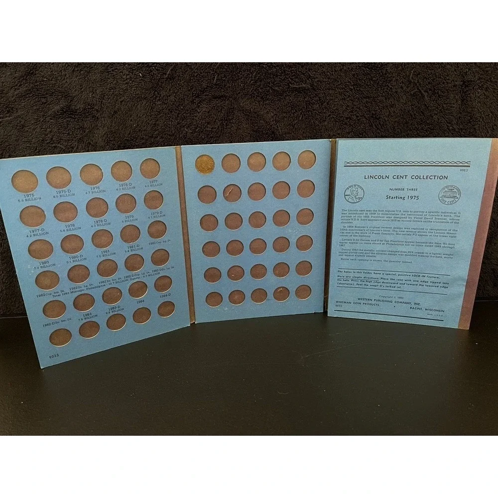 Lincoln Cents Official Whitman Coin Folder Collection Starting 1975